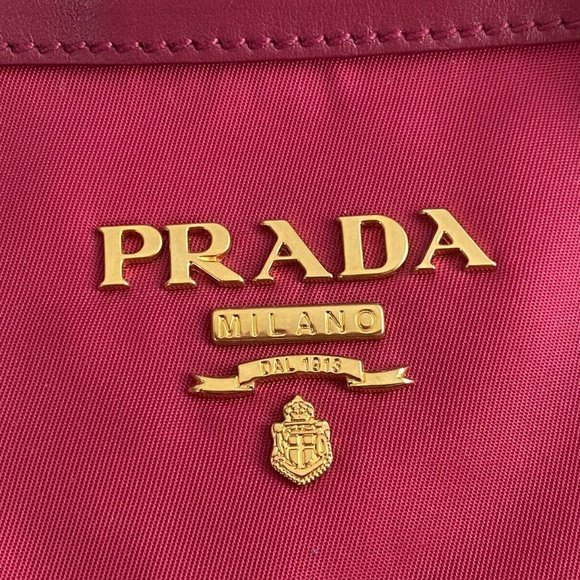 PRADA Tessuto 2 Way MINI Tote Bag Ibisco PINK! + MATCHING WALLET - Picture 4 of 14